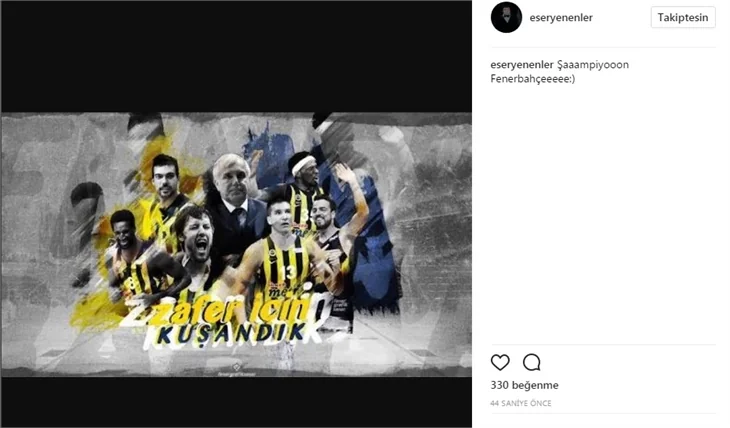 Ünlülerin Fenerbahçe ve şampiyonluk paylaşımları!
