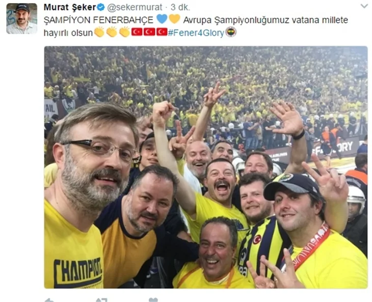 Ünlülerin Fenerbahçe ve şampiyonluk paylaşımları!