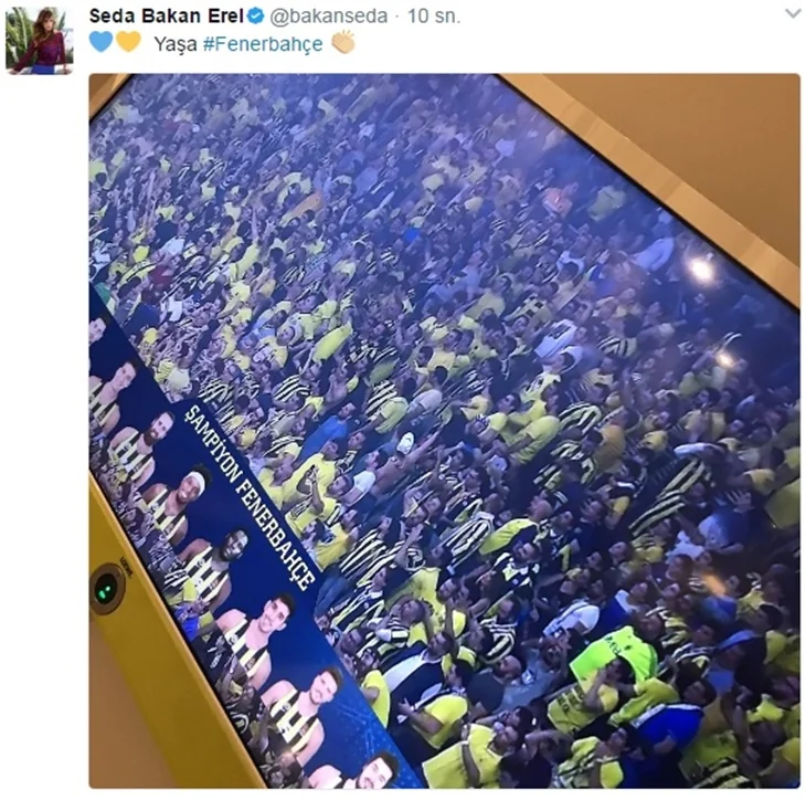 Ünlülerin Fenerbahçe ve şampiyonluk paylaşımları!