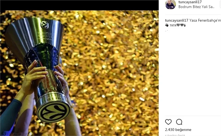 Ünlülerin Fenerbahçe ve şampiyonluk paylaşımları!