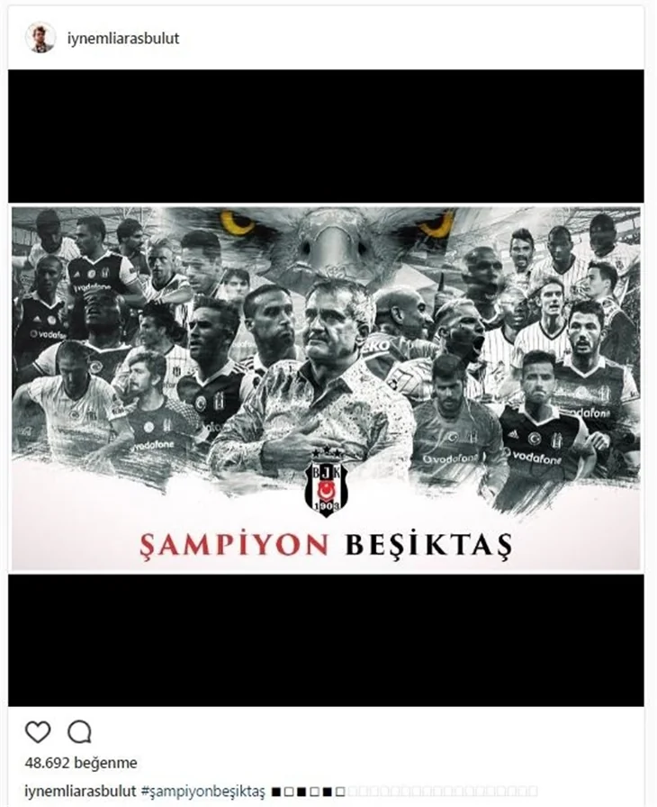 Ünlüler Beşiktaş'ın şampiyonluğunu böyle kutladılar...