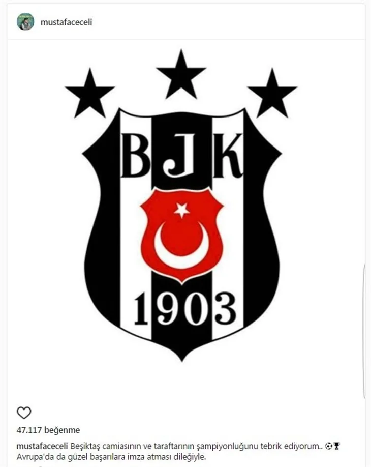 Ünlüler Beşiktaş'ın şampiyonluğunu böyle kutladılar...