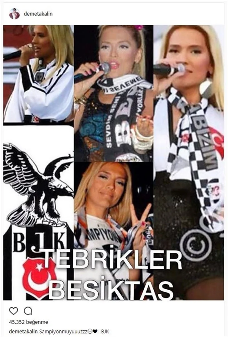 Ünlüler Beşiktaş'ın şampiyonluğunu böyle kutladılar...