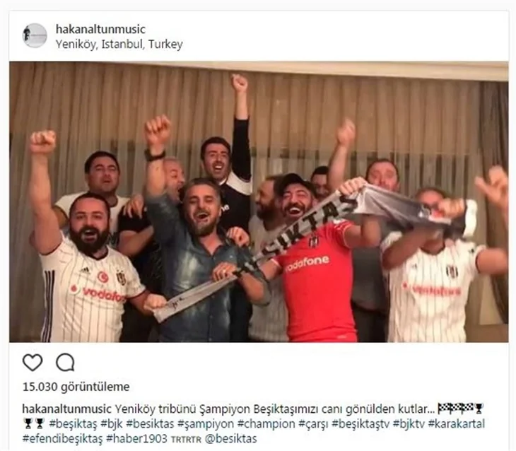 Ünlüler Beşiktaş'ın şampiyonluğunu böyle kutladılar...