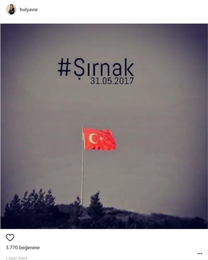 Ünlülerin Şırnak Şehitleri için paylaştıkları