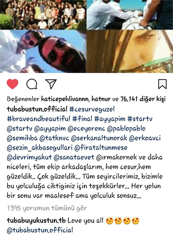 Tuba Büyüküstün: Hem cesur hem güzeldik
