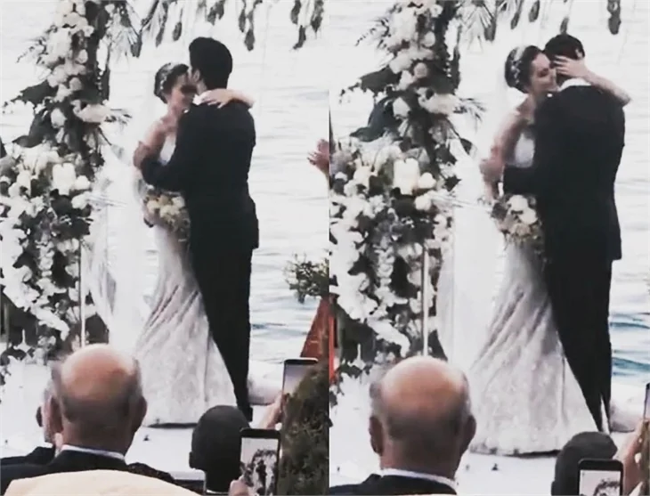 Burak Özçivit ve Fahriye Evcen'in düğününden ilk kareler geldi