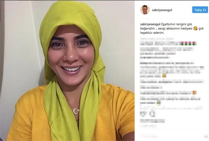 Survivor Sabriye’den çok konuşulan başörtülü poz!