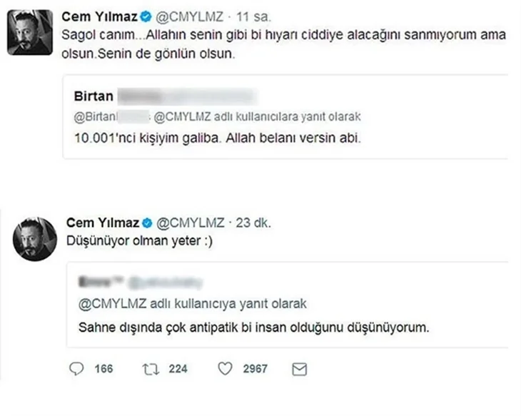 Sosyal medyada ünlülerin sert cevapları...