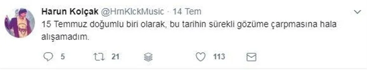 Harun Kolçak, darbe girişimi nedeniyle doğum günü kutlamamıştı!