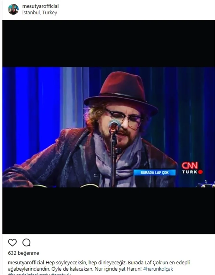 Ünlülerin Harun Kolçak üzüntüsü!