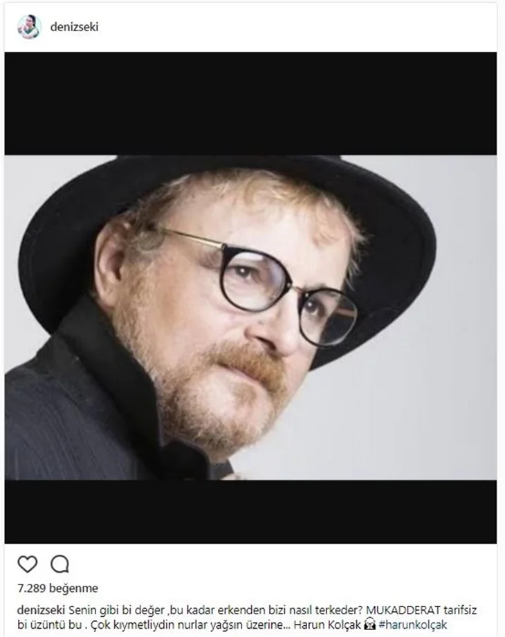 Ünlülerin Harun Kolçak üzüntüsü!