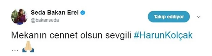 Ünlülerin Harun Kolçak üzüntüsü!