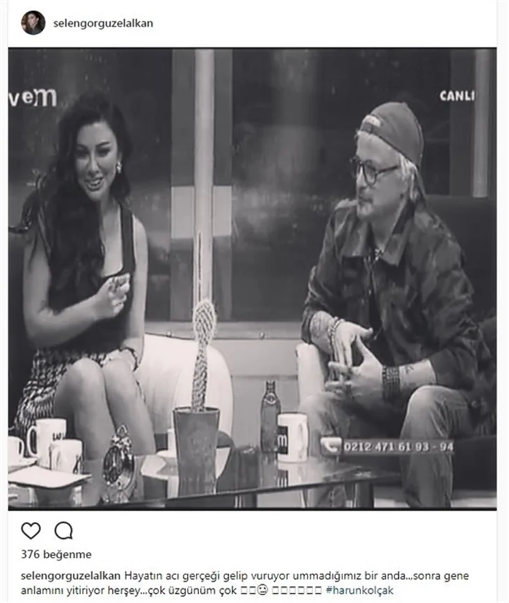 Ünlülerin Harun Kolçak üzüntüsü!