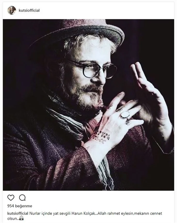 Ünlülerin Harun Kolçak üzüntüsü!