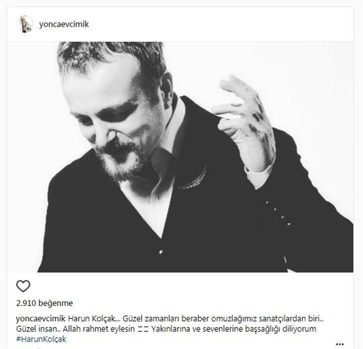 Ünlülerin Harun Kolçak üzüntüsü!