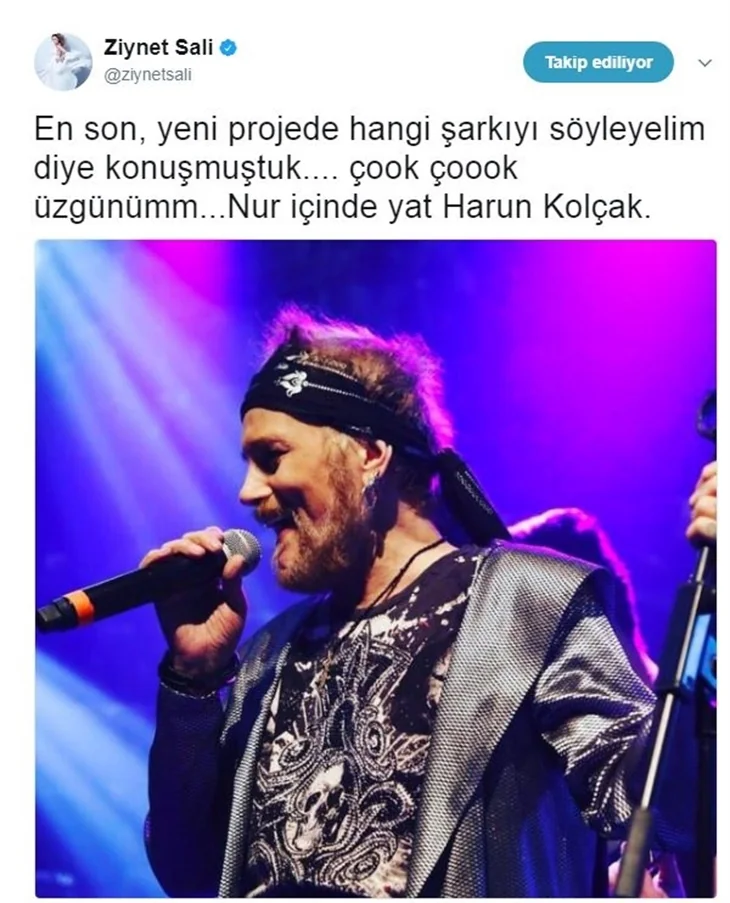 Ünlülerin Harun Kolçak üzüntüsü!
