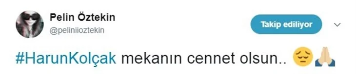 Ünlülerin Harun Kolçak üzüntüsü!