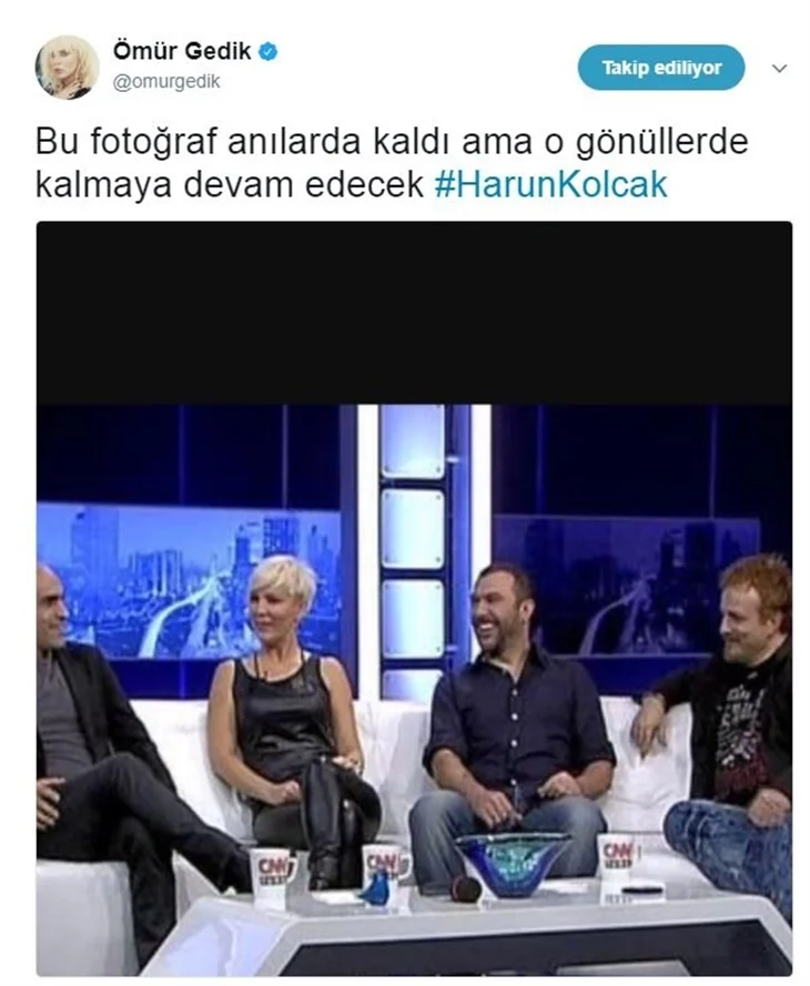 Ünlülerin Harun Kolçak üzüntüsü!