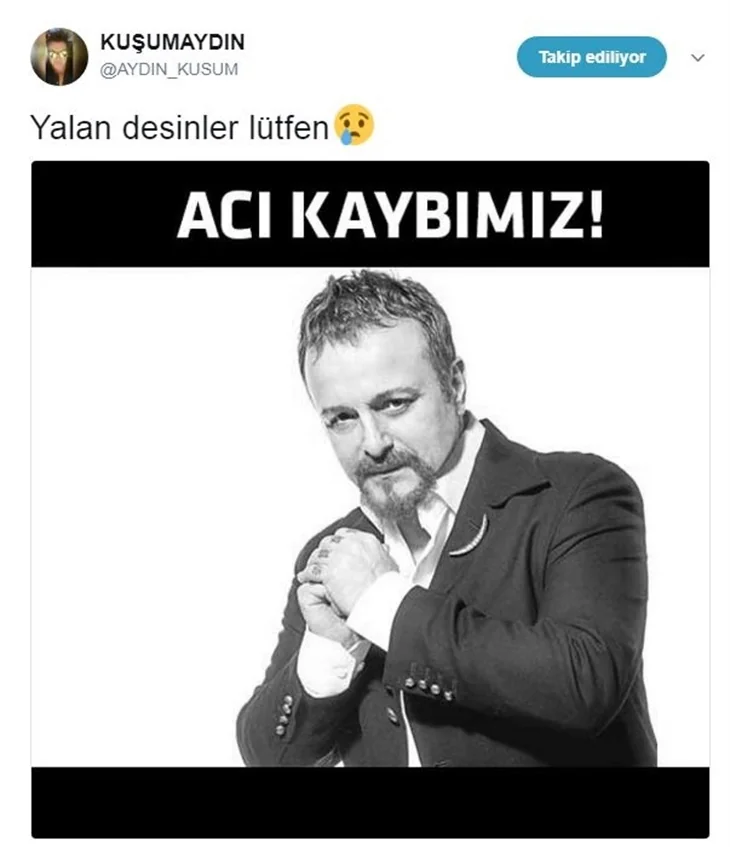 Ünlülerin Harun Kolçak üzüntüsü!