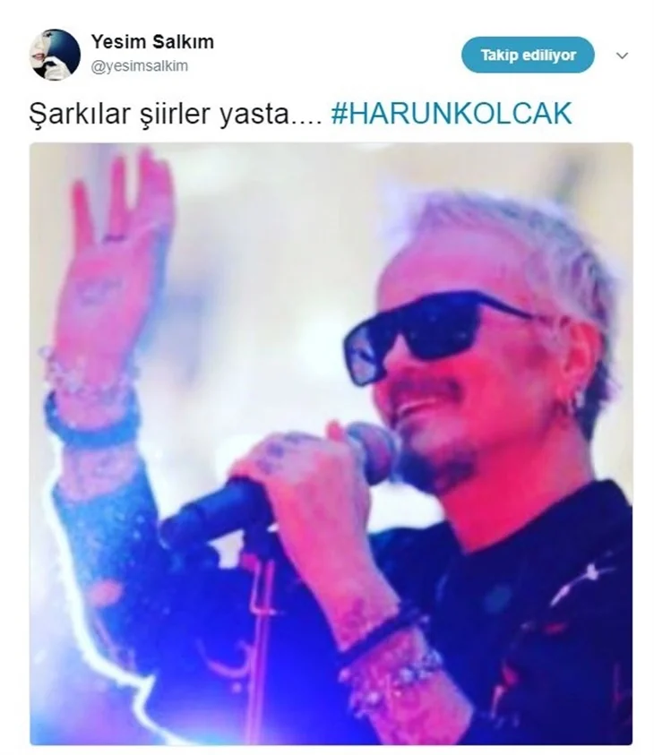 Ünlülerin Harun Kolçak üzüntüsü!