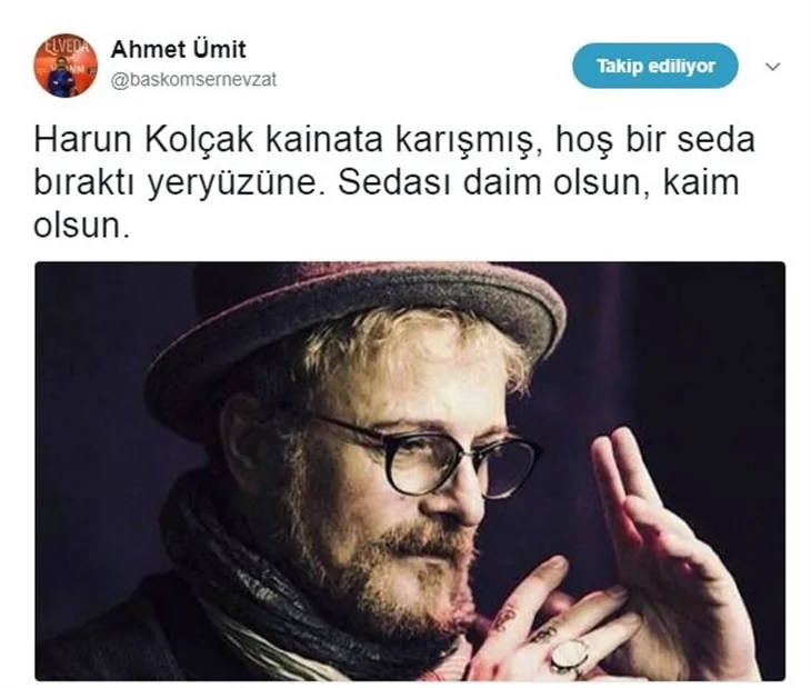 Ünlülerin Harun Kolçak üzüntüsü!