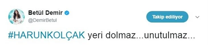 Ünlülerin Harun Kolçak üzüntüsü!