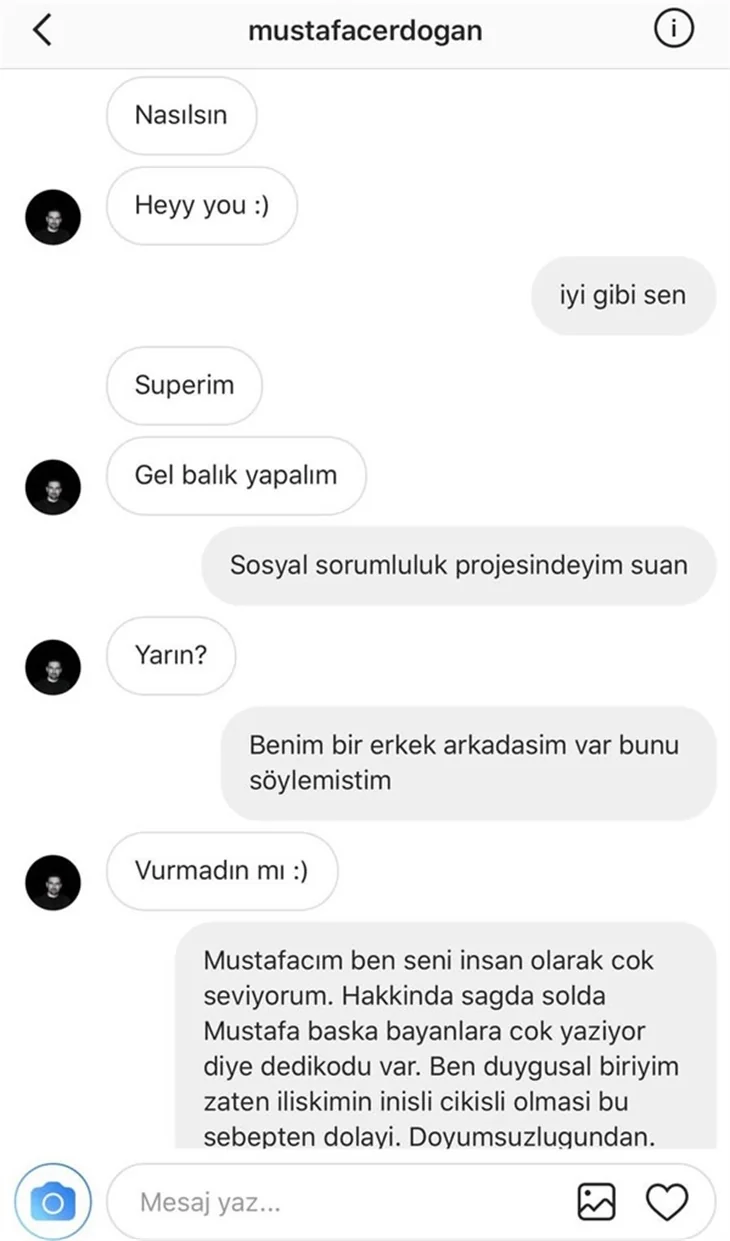 Mustafa Erdoğan ile Hatice'nin mesajlaşması deşifre oldu!