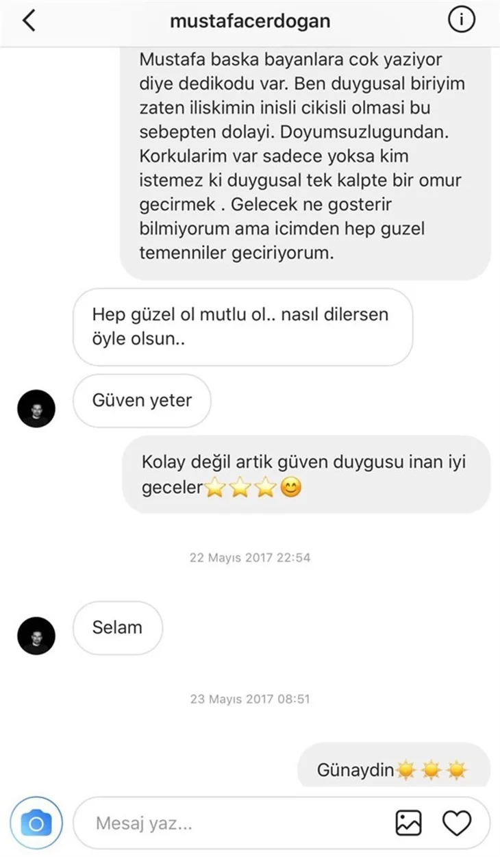 Mustafa Erdoğan ile Hatice'nin mesajlaşması deşifre oldu!