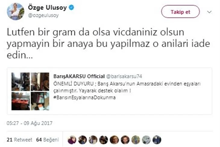 Twitter’da ünlüler neler paylaşıyor?