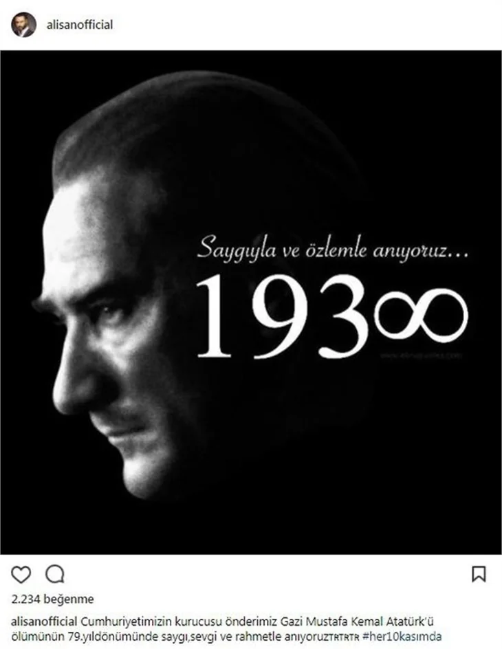 Ünlülerin 10 Kasım mesajları...