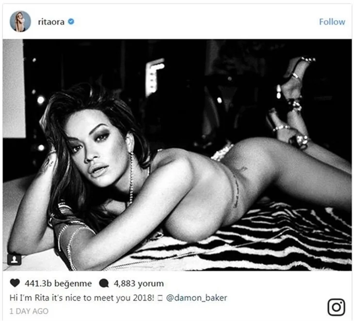 Rita Ora'nın paylaşımı nefesleri kesti!