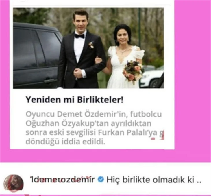 Demet Özdemir'den "Aşk yaşıyorlar" haberlerine açıklama