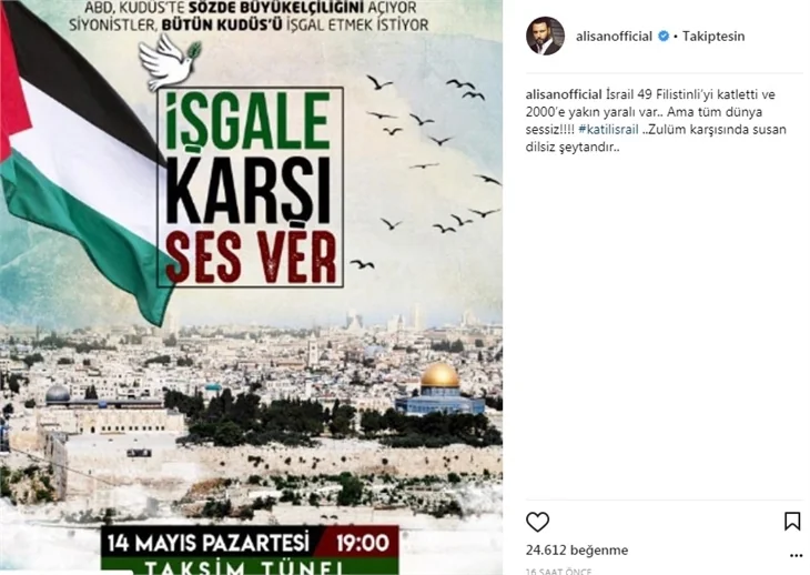 Ünlülerden Gazze katliamına tepki!