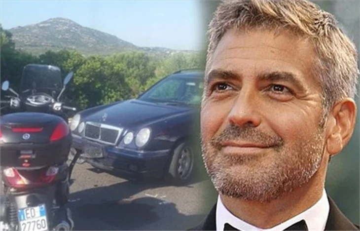 George Clooney trafik kazası geçirdi!