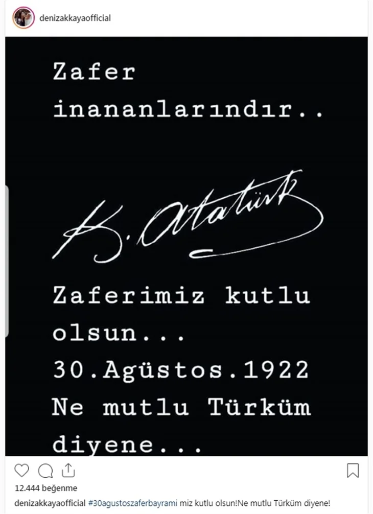 Ünlülerin 30 Ağustos mesajları!