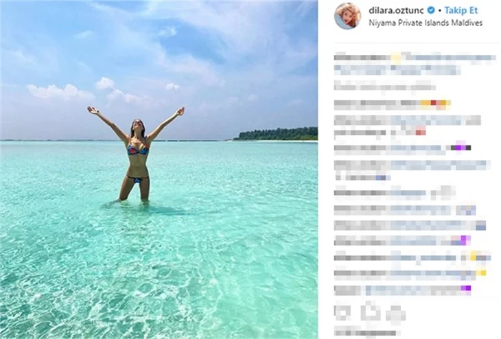 Dilara Öztunç'un rüya tatili!