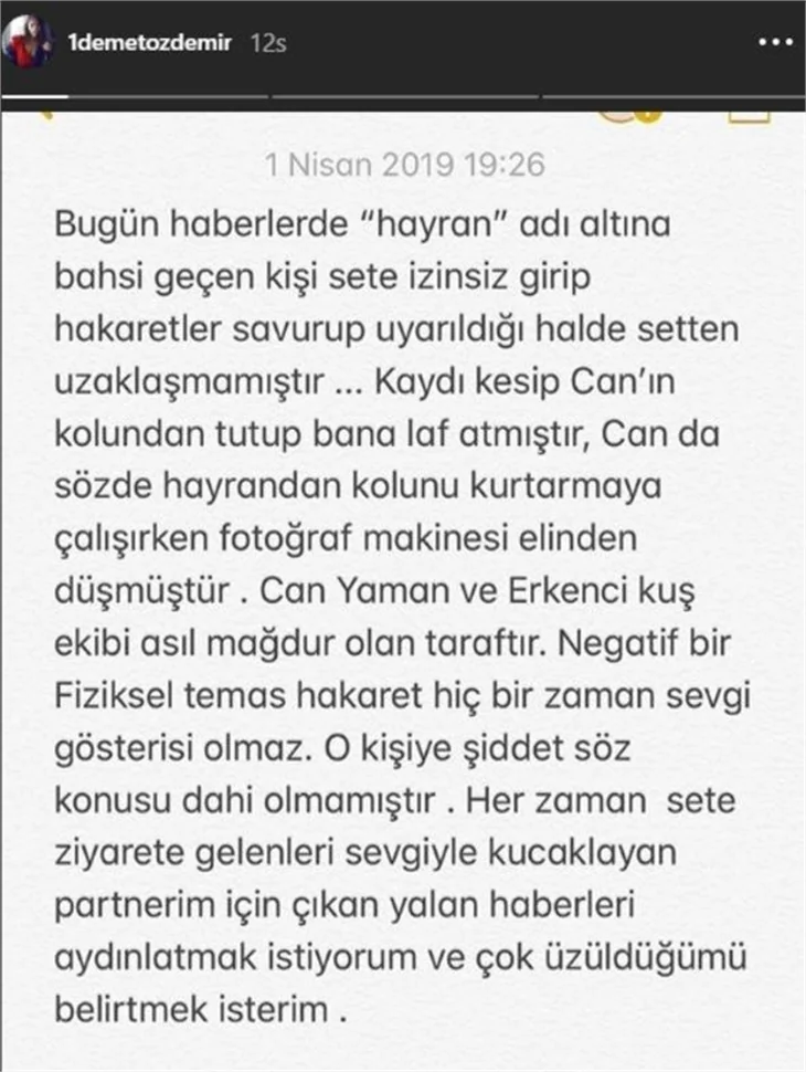 Can Yaman seti birbirine kattı mı? Demet Özdemir'den açıklama!