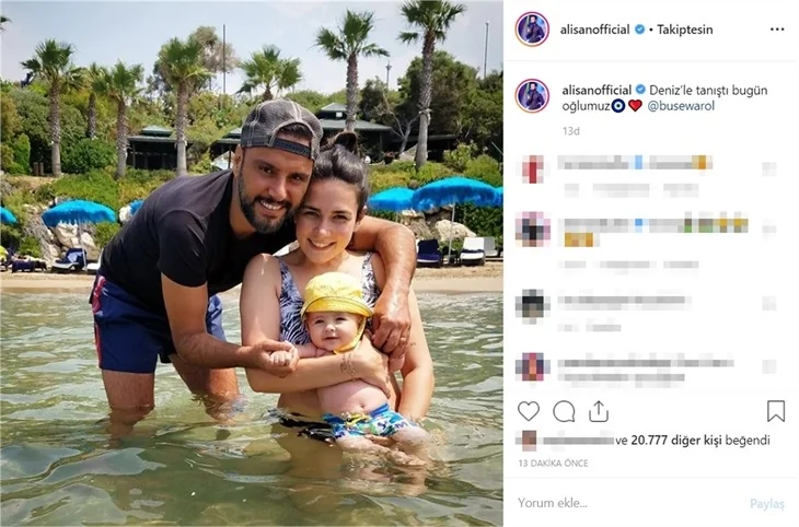 Alişan: "Denizle tanıştı bugün oğlumuz"
