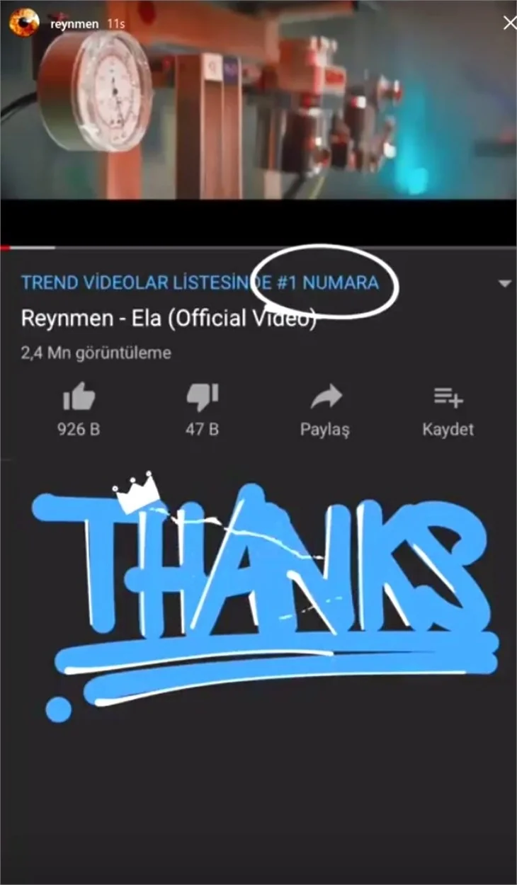 Reynmen, 'Ela' klibiyle tıklanma rekoru kırdı!
