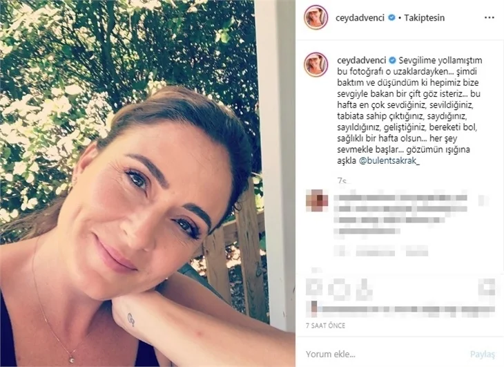 Ceyda Düvenci o fotoğrafı kime gönderdi?