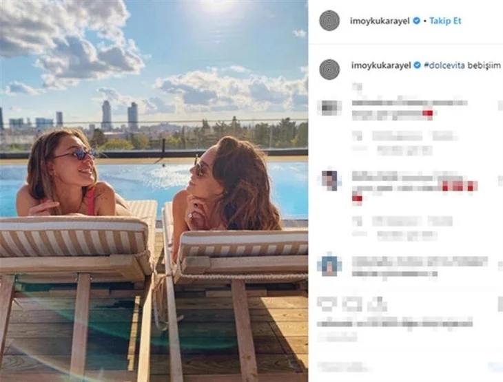 Öykü Karayel ve Ege Kökenli'nin havuz keyfi!