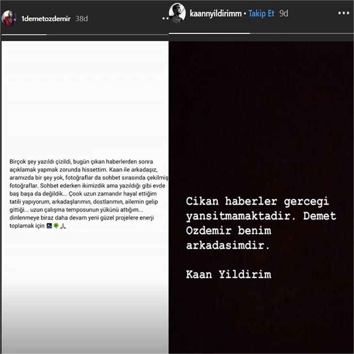 Demet Özdemir ve Kaan Yıldırım aşk iddialarına jet hızıyla yanıt verdi!