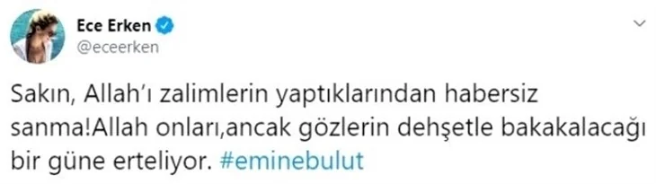 Ünlüler Emine Bulut cinayetine duyarsız kalmadı!