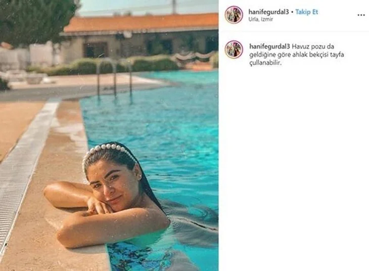 Müzmin gelin adayı Hanife'den 'mayolu' paylaşım