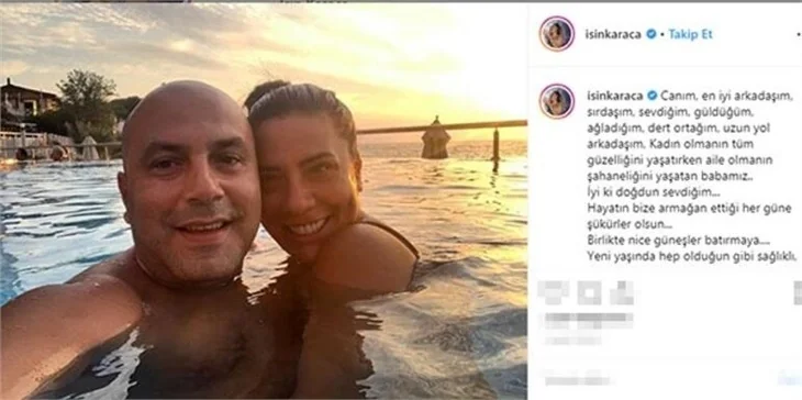 Işın Karaca’dan eşi Tuğrul Odabaş’a: Seni çok seviyorum!