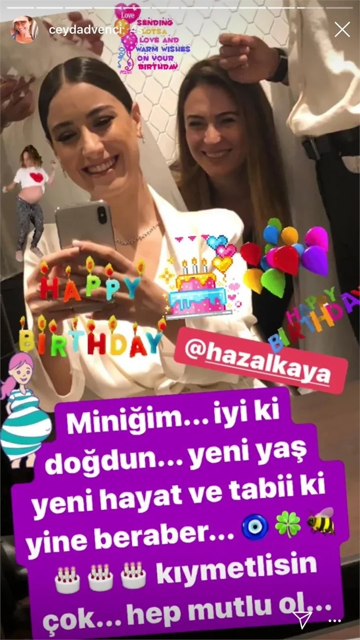 Hazal Kaya'nın doğum gününü kutladı!
