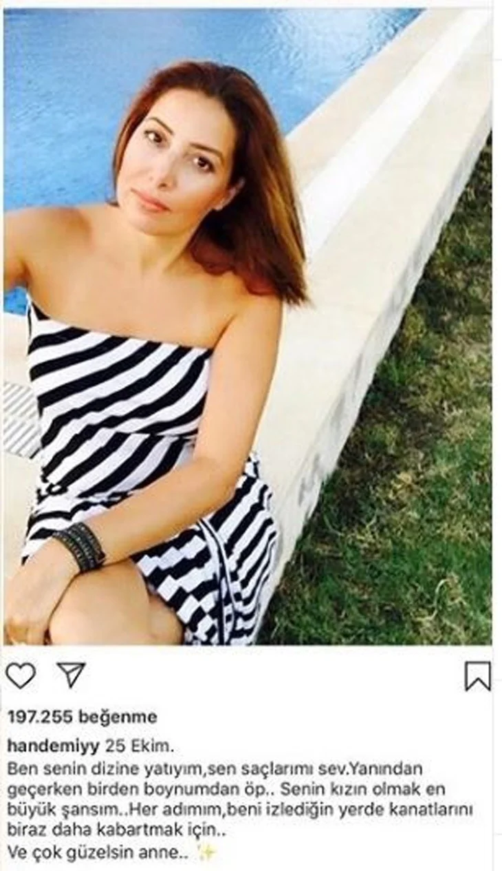 Hande Erçel'den annesine duygusal mesaj!