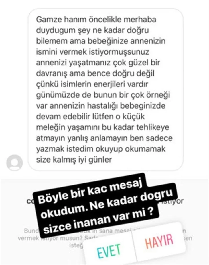 Gamze Erçel'e şok mesaj! "Yaşamını bu kadar tehlikeye..."