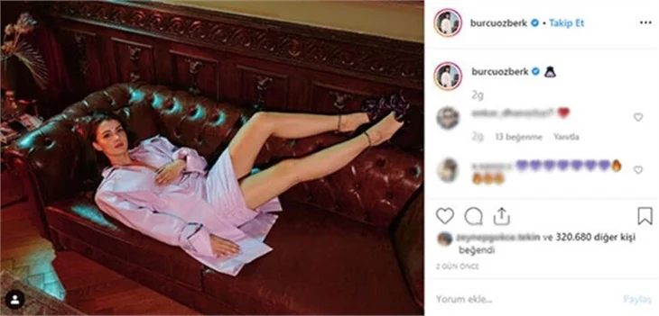 Afili Aşk'ın Ayşe'si Burcu Özberk paylaşımıyla Instagram'ı salladı!